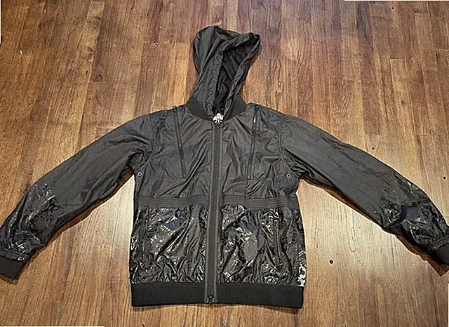 Adidas by Stella McCartney Climastorm Windbreaker Black Jacket Coat Women M