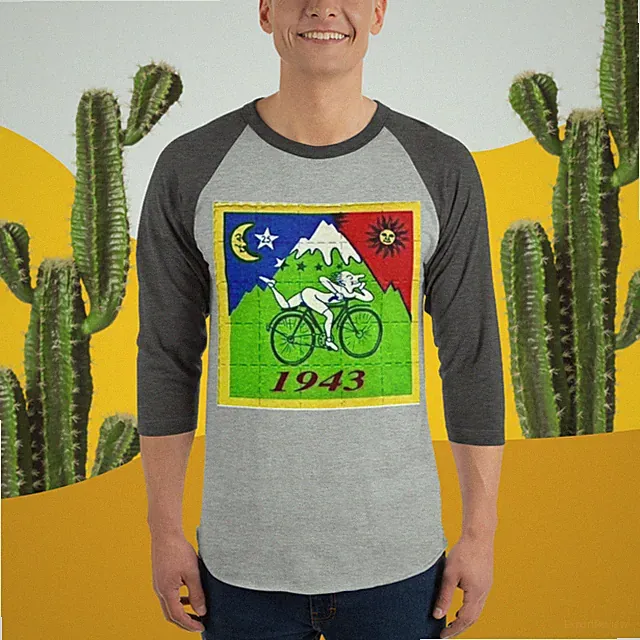 Bicycle Day Blotter Acid 3/4 Sleeve Shirt