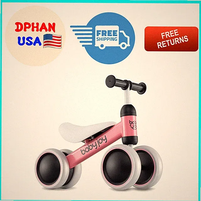 Classic Pink No-Pedal Balance Bike for Boys & Girls – Comfort & Fun Combined