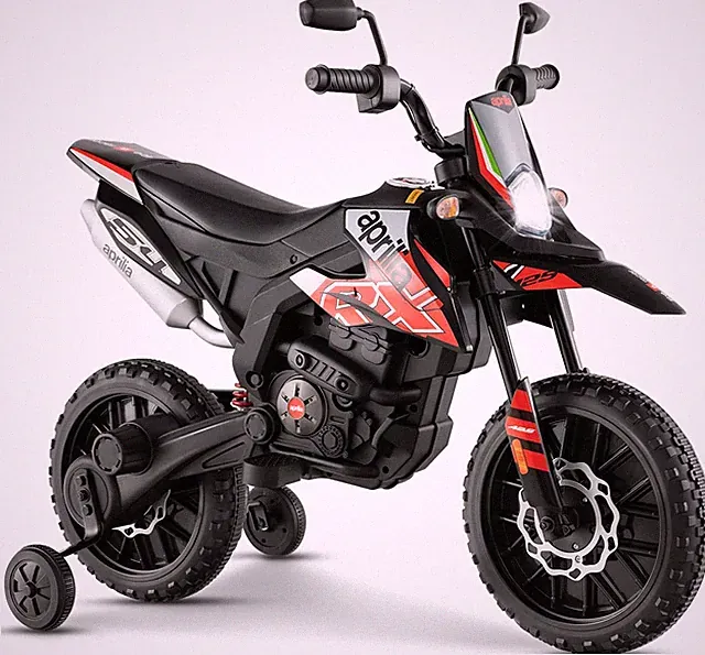 Kids Motorcycle, 12V Aprilia Licensed Battery Powered Electric Vehicle Dirt Bike
